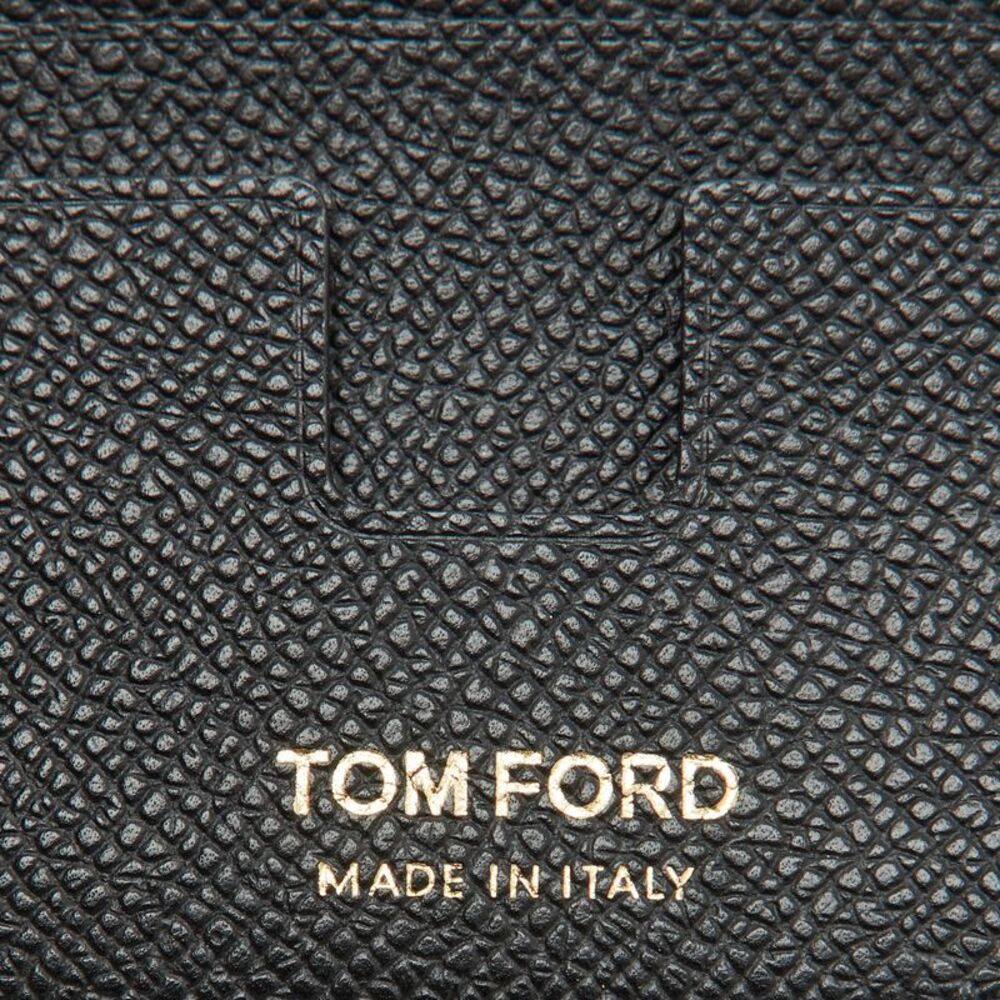 Tom Ford Black Leather Card Holder With Lanyard - Picture 5 of 7